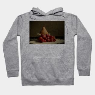 Bosc Pear and Grapes - Old World Stills Series Hoodie